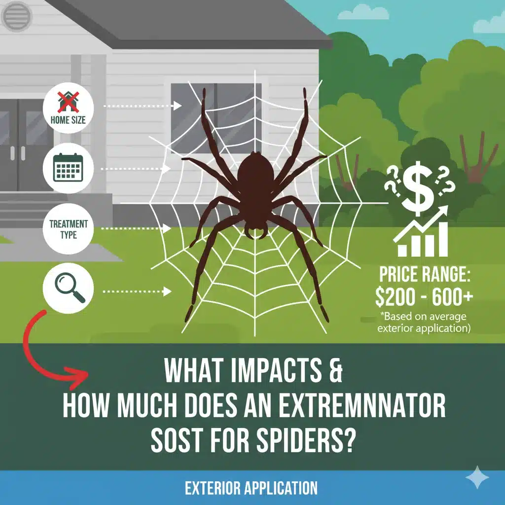 what-impacts-and-how-much-does-an-exterminator-cost-for-spiders-exterior-application