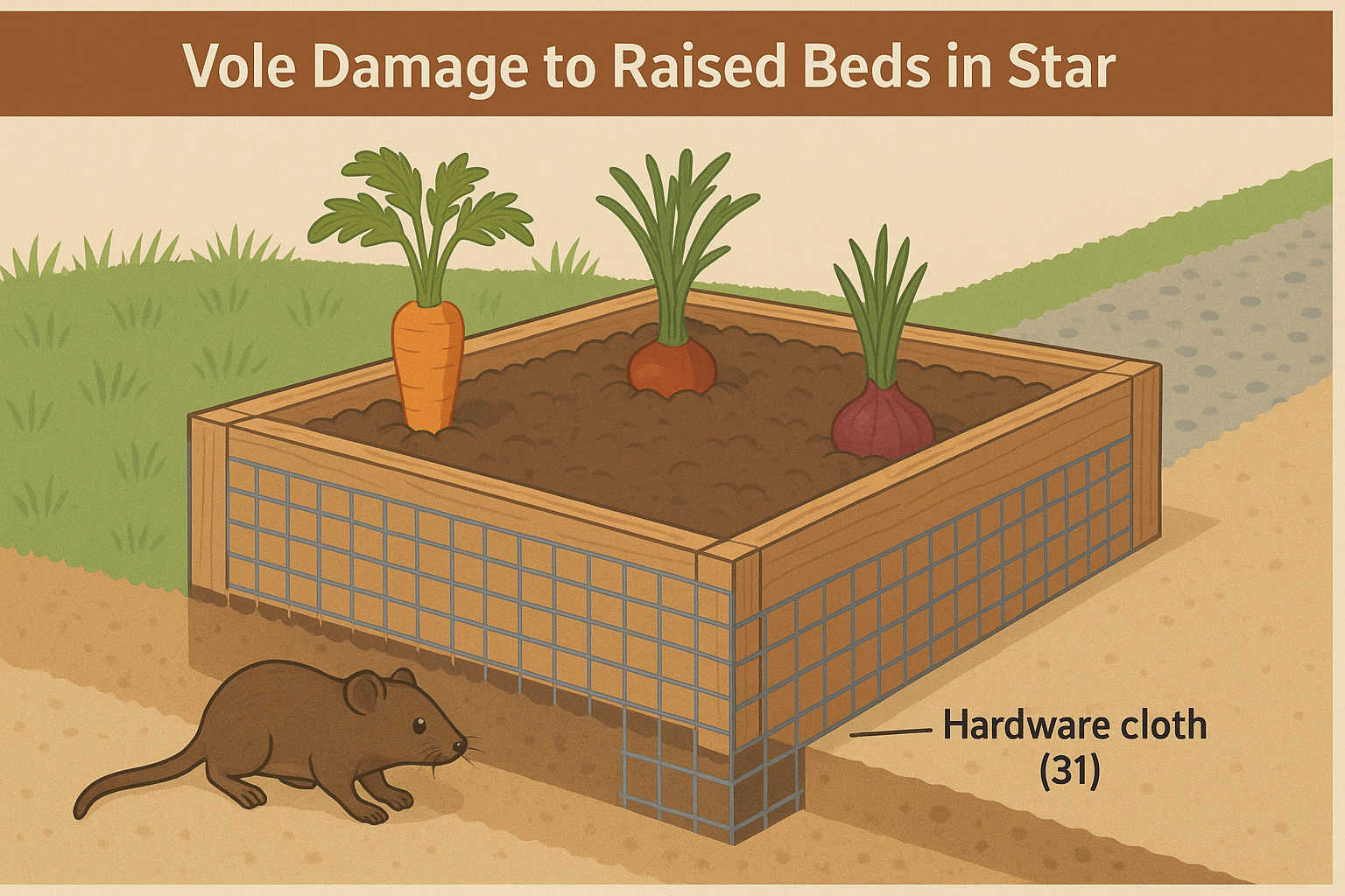 vole-damage-to-raised-beds-in-star-exterior-barrier