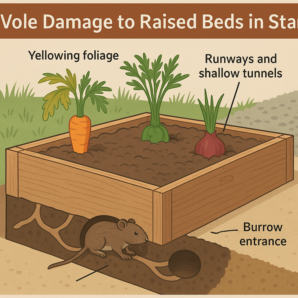 vole-damage-to-raised-beds-in-star-interior-treatment
