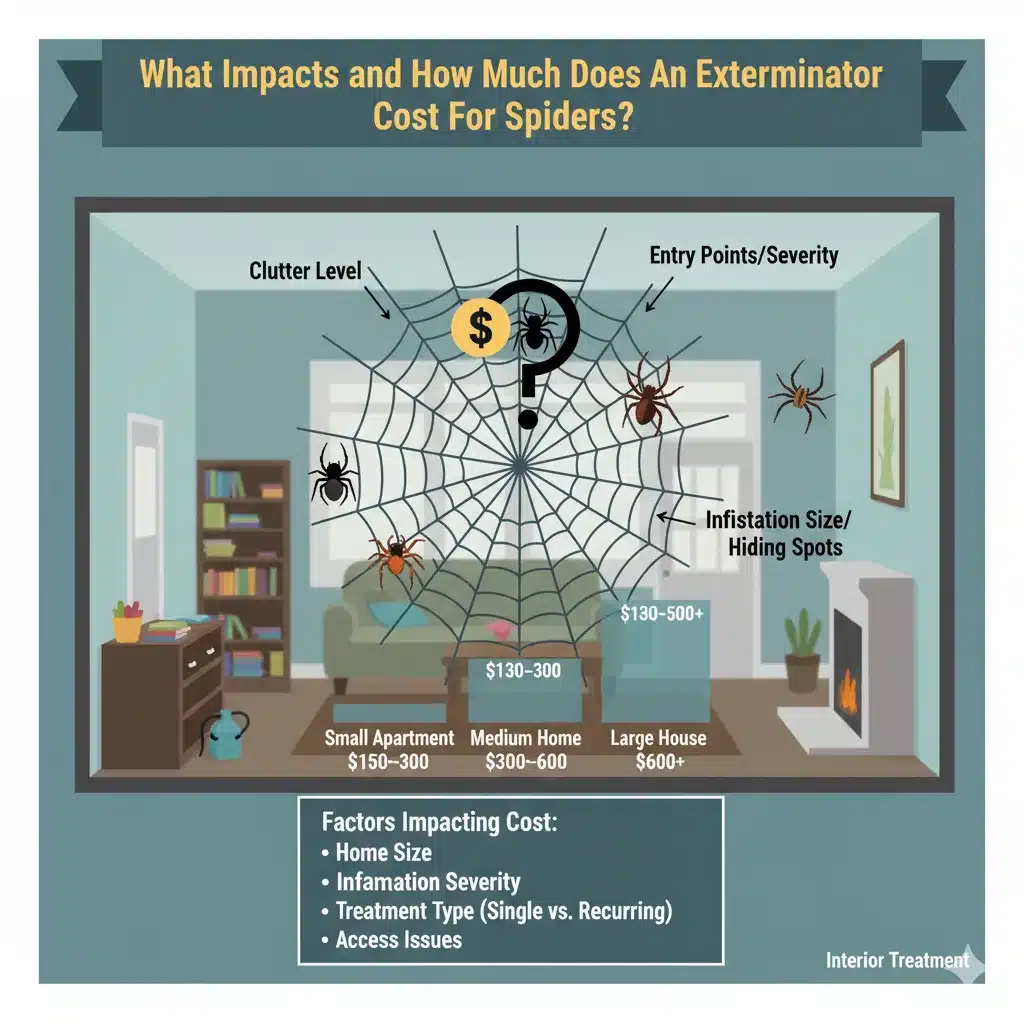 what-impacts-and-how-much-does-an-exterminator-cost-for-spiders-interior-treatment